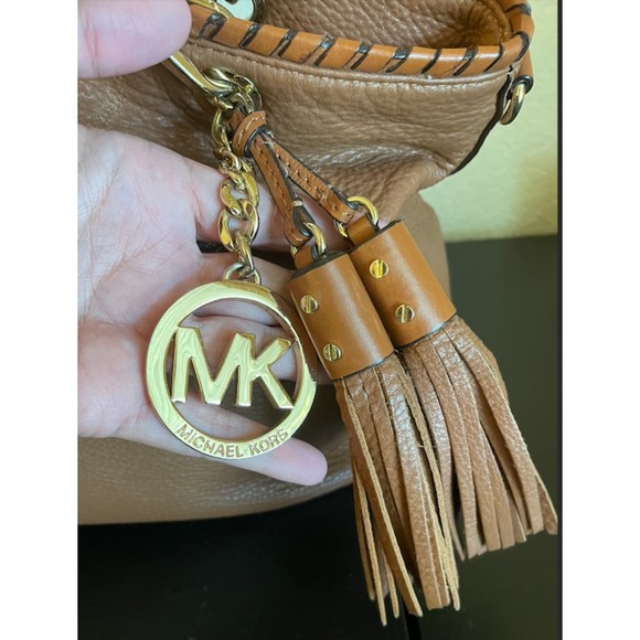 Michael Kors Brown Leather Braided Handle with Tassels Bag - Picture 10 of 16